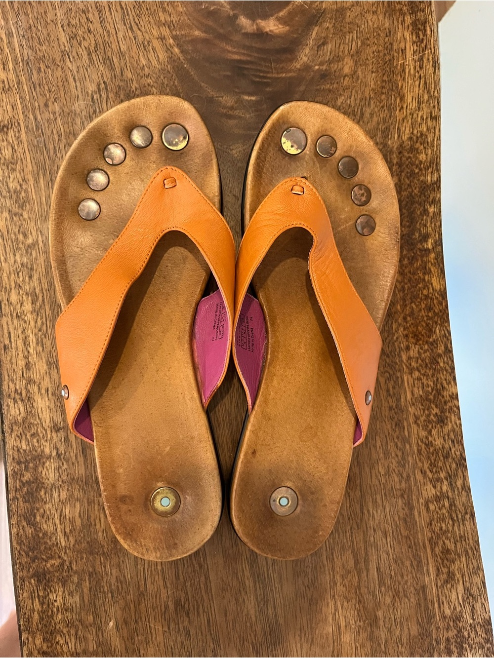 Juil Hera Copper Grounding Leather Thong Sandals 8